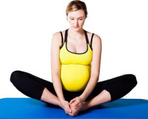 image of Butterfly stretch for back pain during pregnancy